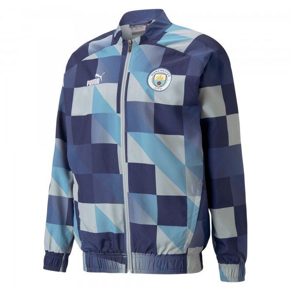 Кофта на молнии Manchester City Puma 2022/23 Pre-Match - Navy/Gray