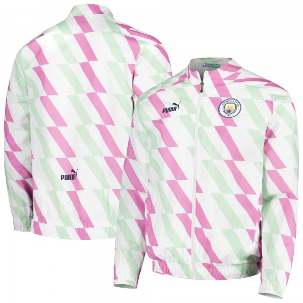 Кофта на молнии Manchester City Puma 2022/23 Pre-Match - White