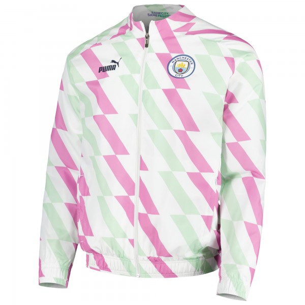 Кофта на молнии Manchester City Puma 2022/23 Pre-Match - White