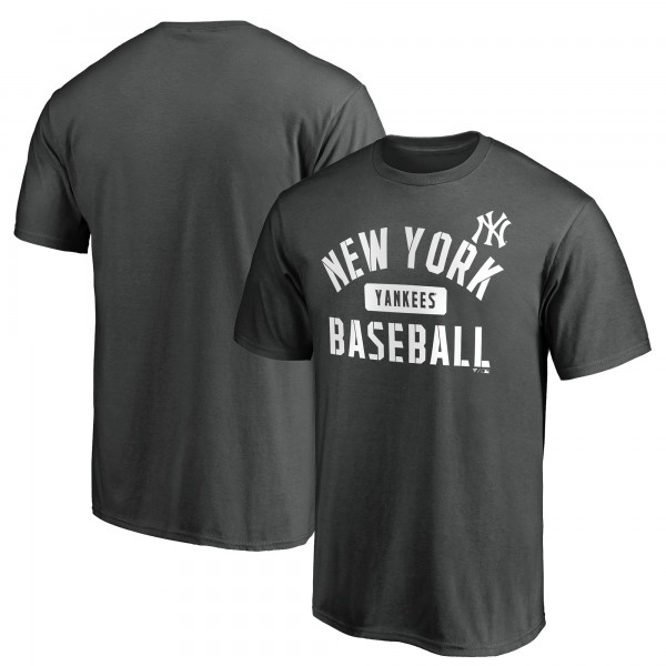 New York Yankees Charcoal Team Primary Pill T-Shirt