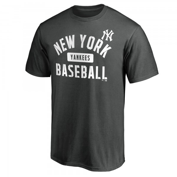 New York Yankees Charcoal Team Primary Pill T-Shirt