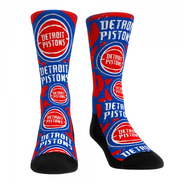 Носки Detroit Pistons Rock Em Unisex Allover Logo & Paint Crew