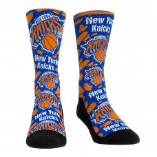 New York Knicks Rock Em Socks Unisex Allover Logo & Paint Crew Socks