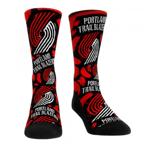 Носки Portland Trail Blazers Rock Em Unisex Allover Logo & Paint Crew