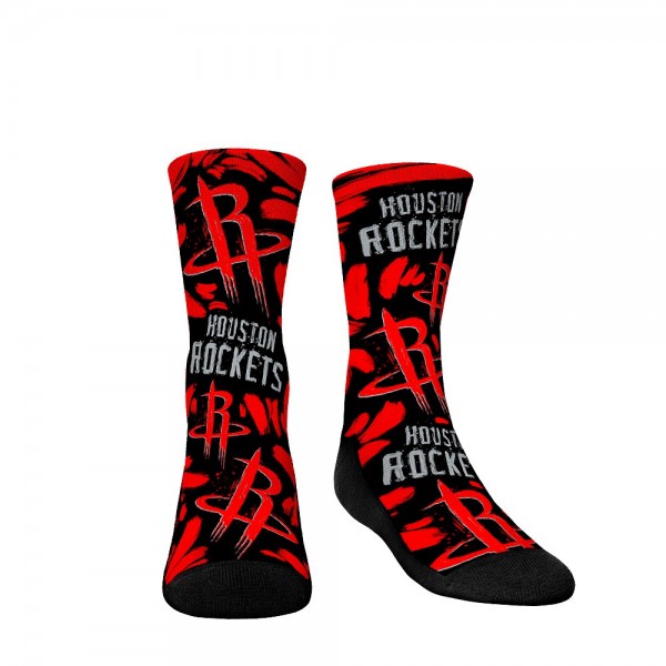 Носки Houston Rockets Rock Em Youth Allover Logo & Paint Crew