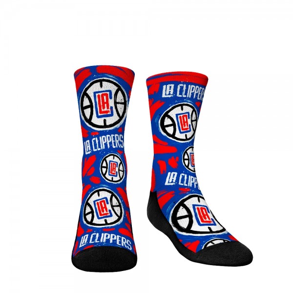 Носки LA Clippers Rock Em Youth Allover Logo & Paint Crew