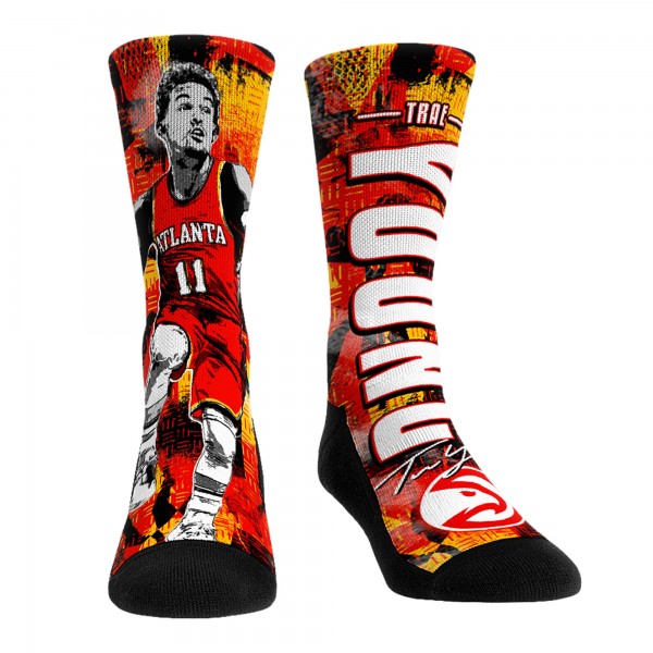 Носки Trae Young Atlanta Hawks Rock Em Unisex Big Player Crew