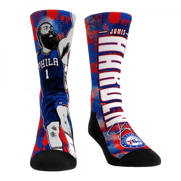 Носки James Harden Philadelphia 76ers Rock Em Unisex Big Player Crew
