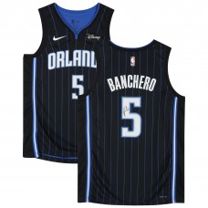 Игровая джерси Paolo Banchero Orlando Magic Autographed Fanatics Authentic Nike Black Icon Swingman