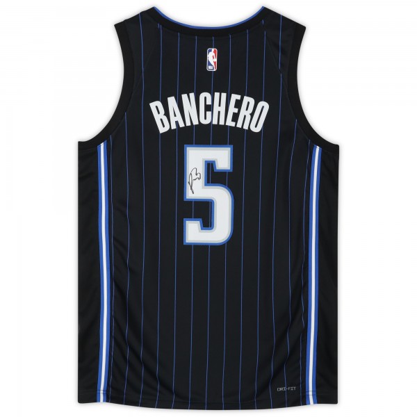 Игровая джерси Paolo Banchero Orlando Magic Autographed Fanatics Authentic Nike Black Icon Swingman