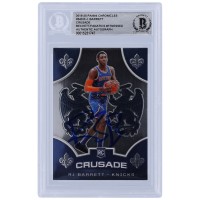 RJ Barrett New York Knicks Autographed 2019-20 Panini Chronicles Crusade #540 Beckett Fanatics Witnessed Authenticated Rookie Card