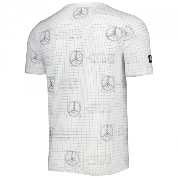 Футболка Mercedes-AMG Petronas F1 Team Puma Allover Print Logo - White