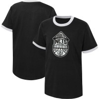Футболка Youth Brooklyn Nets Black Hoop City Hometown Ringer