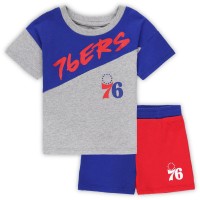Toddler Philadelphia 76ers Royal/Gray Super Star T-Shirt & Shorts Set