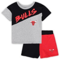 Toddler Chicago Bulls Black/Gray Super Star T-Shirt & Shorts Set