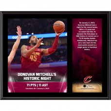 Donovan Mitchell Cleveland Cavaliers Fanatics Authentic 12 x 15 2022 71-Point, 11-Assist Double-Double Sublimated Plaque