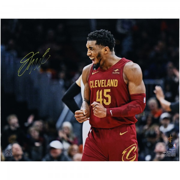 Donovan Mitchell Cleveland Cavaliers Autographed Fanatics Authentic 16 x 20 71-Point Game Celebration Photograph