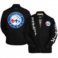 Куртка Philadelphia 76ers NBA x Hyperfly Unisex Katakana Kimono - Black