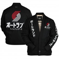 Куртка Portland Trail Blazers NBA x Hyperfly Unisex Katakana Kimono - Black