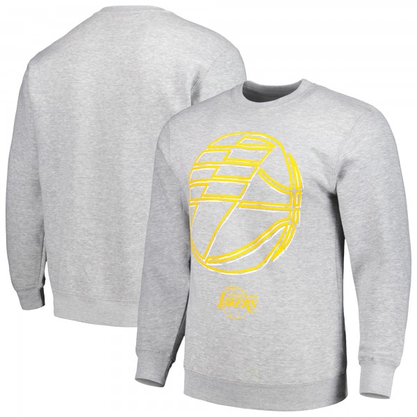 Кофта Los Angeles Lakers Stadium Essentials Unisex Element Logo Pop - Heather Gray