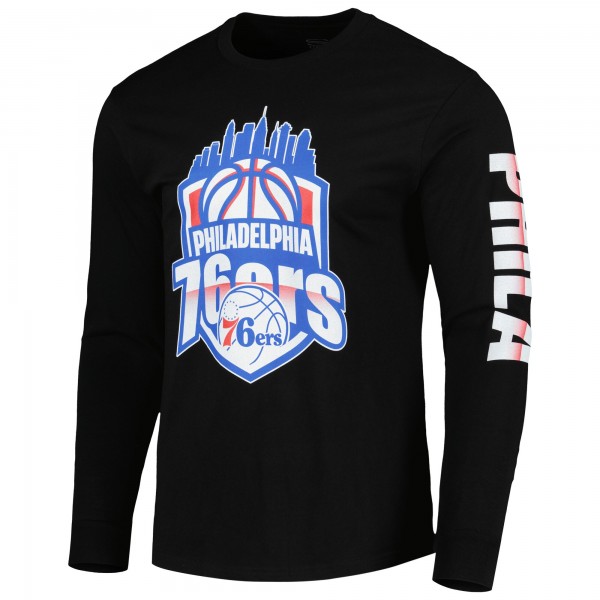 Футболка с длинным рукавом Philadelphia 76ers Stadium Essentials Unisex NBA Crest - Black