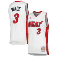 Игровая джерси Miami Heat Dwyane Wade Mitchell & Ness White 2005/06 Hardwood Classics