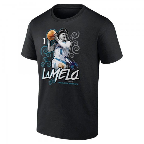 Именная футболка LaMelo Ball Charlotte Hornets Player Competitor - Black