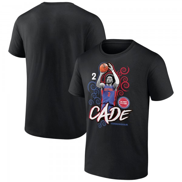 Detroit Pistons Cade Cunningham Black Competitor T-Shirt