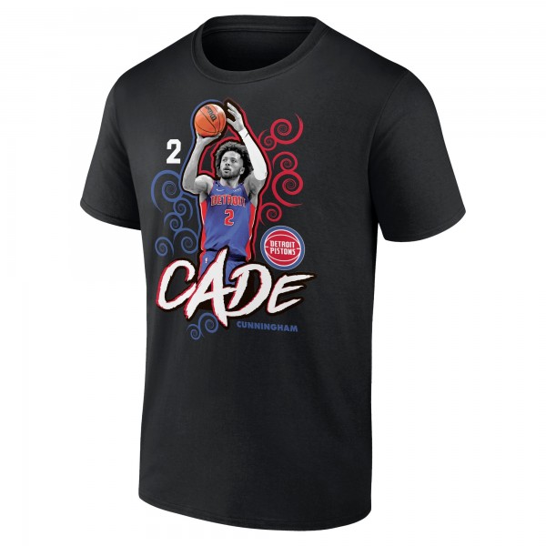 Detroit Pistons Cade Cunningham Black Competitor T-Shirt