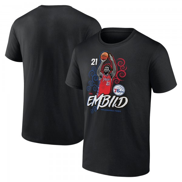 Philadelphia 76ers Joel Embiid Black Competitor T-Shirt