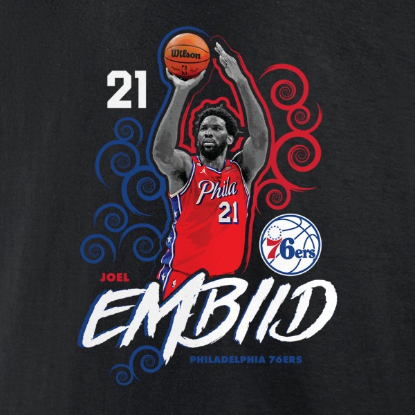 Philadelphia 76ers Joel Embiid Black Competitor T-Shirt