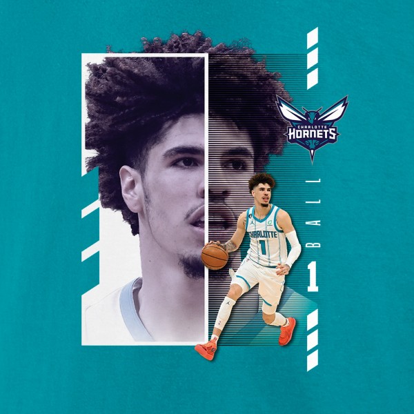 Футболка LaMelo Ball Charlotte Hornets Jump Pass - Aqua