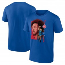Detroit Pistons Cade Cunningham Royal Jump Pass T-Shirt