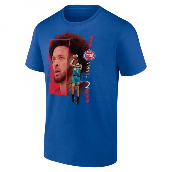 Detroit Pistons Cade Cunningham Royal Jump Pass T-Shirt
