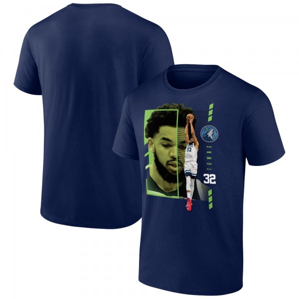 Футболка Karl-Anthony Towns Minnesota Timberwolves Jump Pass - Navy