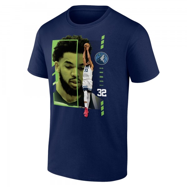 Футболка Karl-Anthony Towns Minnesota Timberwolves Jump Pass - Navy