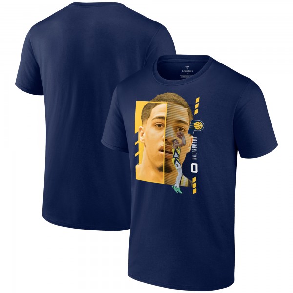 Футболка Tyrese Haliburton Indiana Pacers Jump Pass - Navy