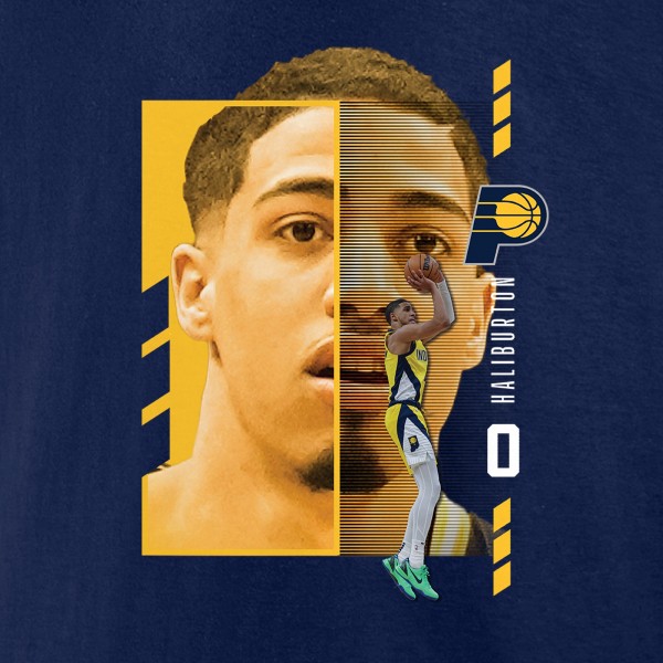Футболка Tyrese Haliburton Indiana Pacers Jump Pass - Navy
