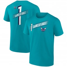 Футболка LaMelo Ball Charlotte Hornets Full-Court Press Name & Number - Aqua