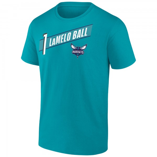 Футболка LaMelo Ball Charlotte Hornets Full-Court Press Name & Number - Aqua