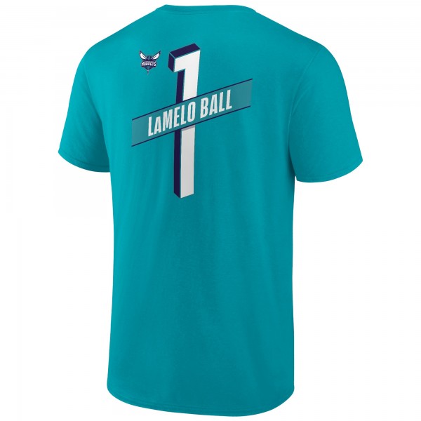 Футболка LaMelo Ball Charlotte Hornets Full-Court Press Name & Number - Aqua
