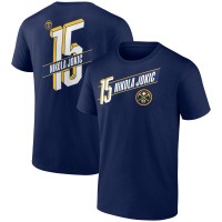 Denver Nuggets Nikola Jokic Navy Full-Court Press Name & Number T-Shirt