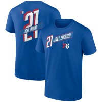 Philadelphia 76ers Joel Embiid Royal Full-Court Press Name & Number T-Shirt