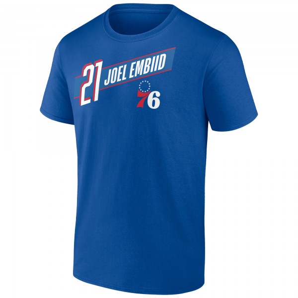 Philadelphia 76ers Joel Embiid Royal Full-Court Press Name & Number T-Shirt