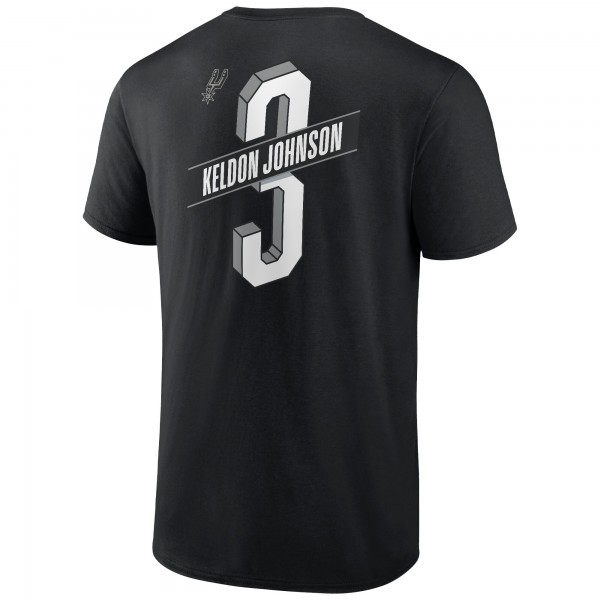 Футболка Keldon Johnson San Antonio Spurs Full-Court Press Name & Number - Black