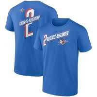 Футболка Oklahoma City Thunder Shai Gilgeous-Alexander Blue Full-Court Press Name & Number