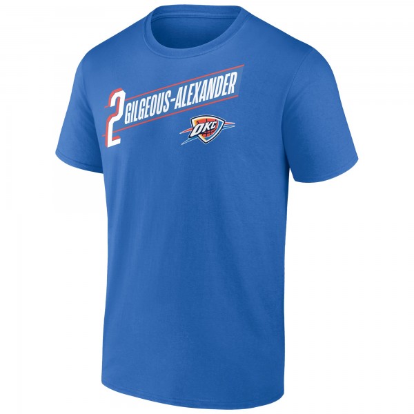 Футболка Oklahoma City Thunder Shai Gilgeous-Alexander Blue Full-Court Press Name & Number