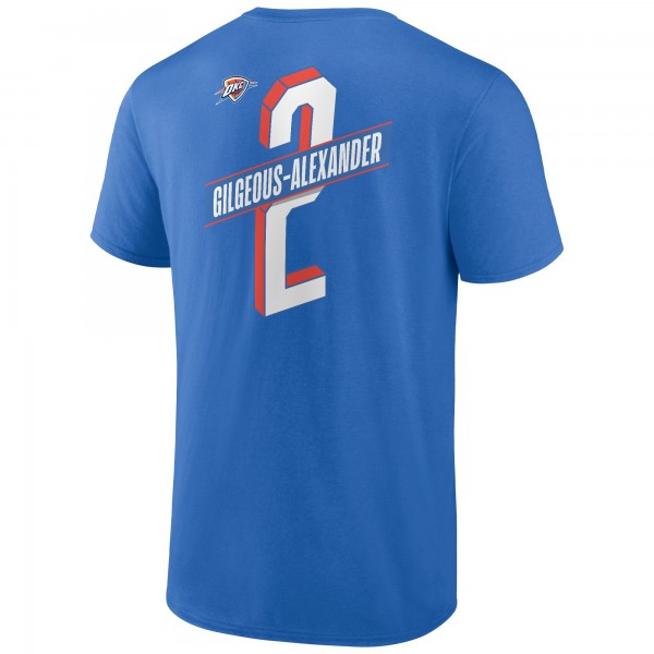 Футболка Oklahoma City Thunder Shai Gilgeous-Alexander Blue Full-Court Press Name & Number
