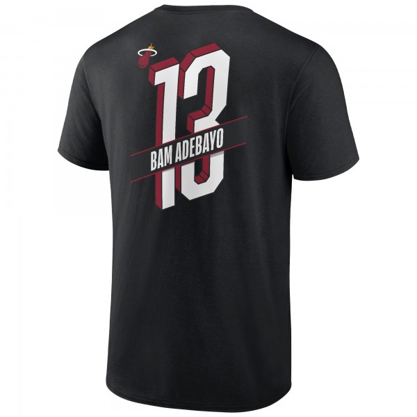 Футболка Bam Adebayo Miami Heat Full-Court Press Name & Number - Black