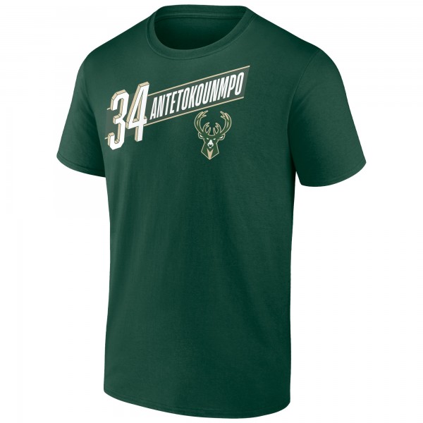 Футболка Giannis Antetokounmpo Milwaukee Bucks Full-Court Press Name & Number - Green